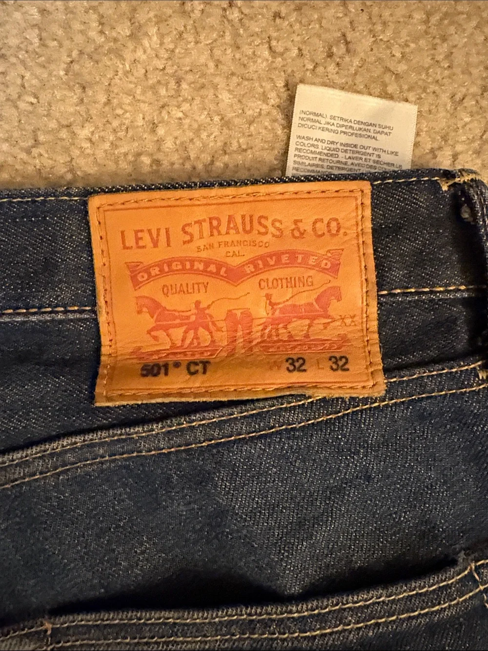 Levi's Slim Fit Dark Blue Denim Jeans